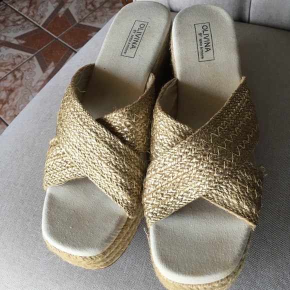 Olivia by Nicole Amore Size 9 espadrille Wedges - Picture 1 of 12